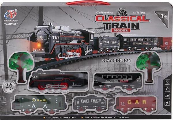 JHX6687 Sesli Işıklı Tren 26 Parça Kız Erkek Çocuk Oyuncak Eğitici Oyuncaklar - Image 1