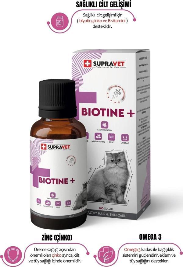 Diğerui Supravet Biotine Cat Deri Tüy Sağlığı Damlası 100 Ml - Image 1