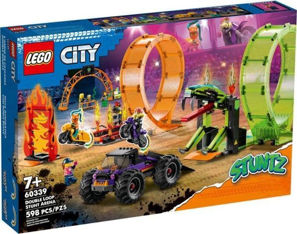 60339 Lego City - Çift Çemberli Gösteri Arenası, 598 parça, +7 yaş Kız Erkek Çocuk Oyuncak Eğitici O - Image 1