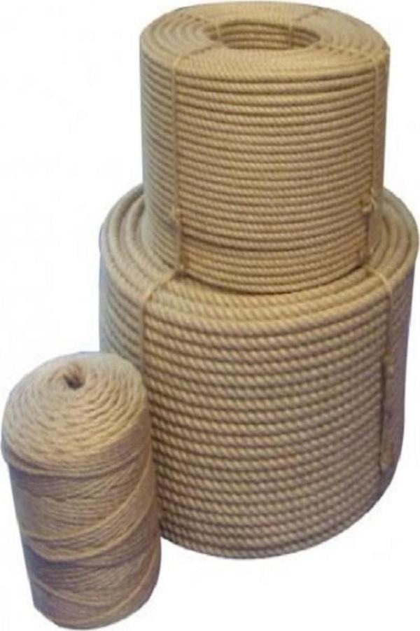 ENZELO Hasır Ip 8 Mm 10 Metre ( Jüt Halat Kendir Doğal Ip) - Image 1
