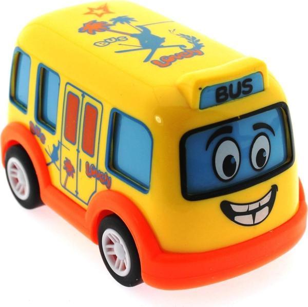 Çek Bırak Mini Sevimli Sarı Otobüs Kız Erkek Çocuk Oyuncak Eğitici Oyuncaklar - Image 1