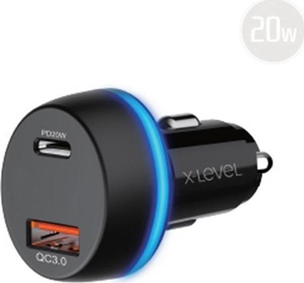 X-ChargerDrive 2 Port Araç İçi Ultra Hızlı Şarj Aleti Tüm iPhone ve Android  Xlevel - Image 1