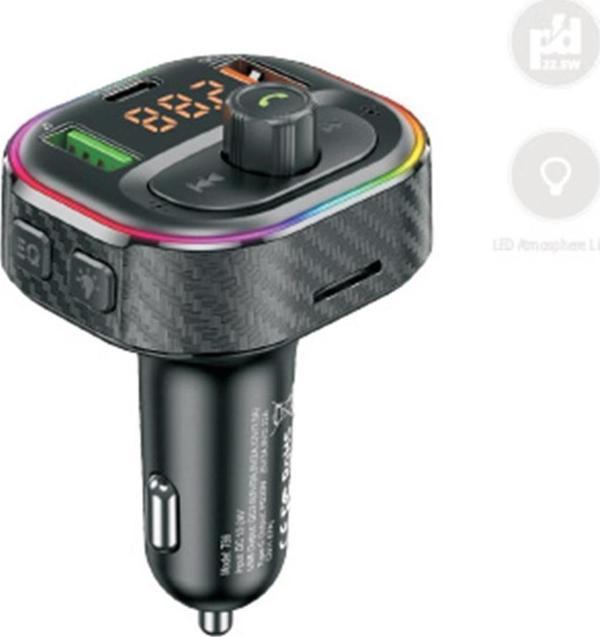 X-Typed Bluetooth FM Transmitter Araç İçi Ultra Hızlı Şarj Aleti  iPhone ve Android Uyumlu Xlevel - Image 1