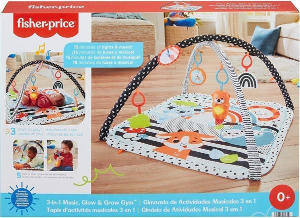 HBP41 Fisher-Price® Neşeli Hayvanlar 3ü1 Arada Jimnastik Merkezi Kız Erkek Çocuk Oyuncak Eğitici Oyu - Image 1