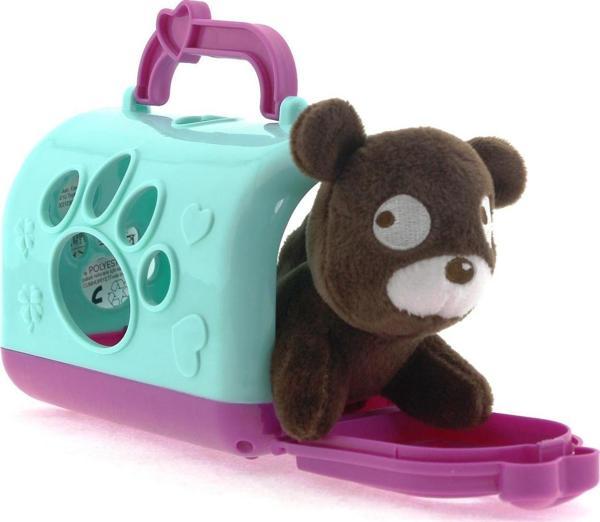 Taşıma Çantalı Peluş Kahverengi Yavru Köpek Kız Erkek Çocuk Oyuncak Eğitici Oyuncaklar - Image 1