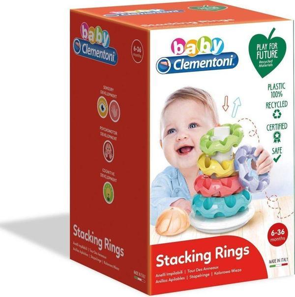 17103 Baby Clementoni Renkli Halkalar / 6-36 ay Kız Erkek Çocuk Oyuncak Eğitici Oyuncaklar - Image 1