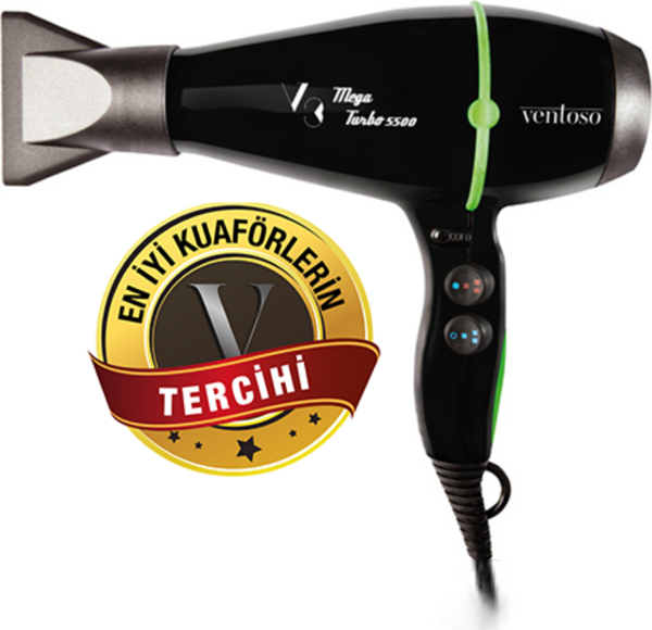 Ventoso V3 Megaturbo5500 Verde 2500 W Profesyonel Fön Makinesi - Image 1