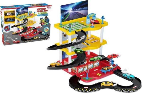 3 Katlı Araç Otopark Oyun Garaj Seti Kız Erkek Çocuk Oyuncak Eğitici Oyuncaklar - Image 1