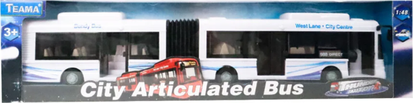 Kutulu Körüklü Beyaz Şehir Otobüsü Kız Erkek Çocuk Oyuncak Eğitici Oyuncaklar - Image 1