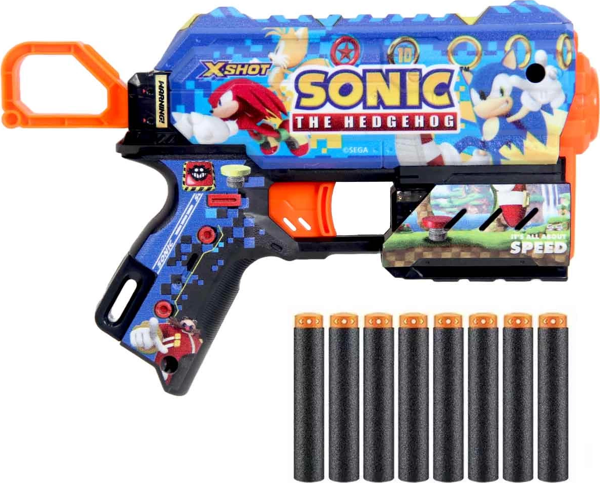 X-Shot Skins Sonic Dart Fırlatıcı 8 Dartlı Kız Erkek Çocuk Oyuncak Eğitici Oyuncaklar - Image 1
