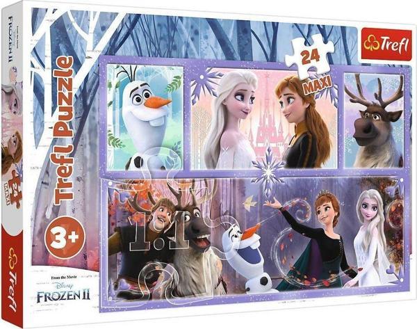PUZZLE-14345 Disney Frozen II 24 Parça Çocuk Puzzle Kız Erkek Çocuk Oyuncak Eğitici Oyuncaklar - Image 1