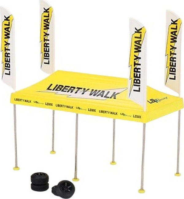 Mini GT 1/64 Paddock Service Tent Set - LB Racing Kız Erkek Çocuk Oyuncak Eğitici Oyuncaklar - Image 1