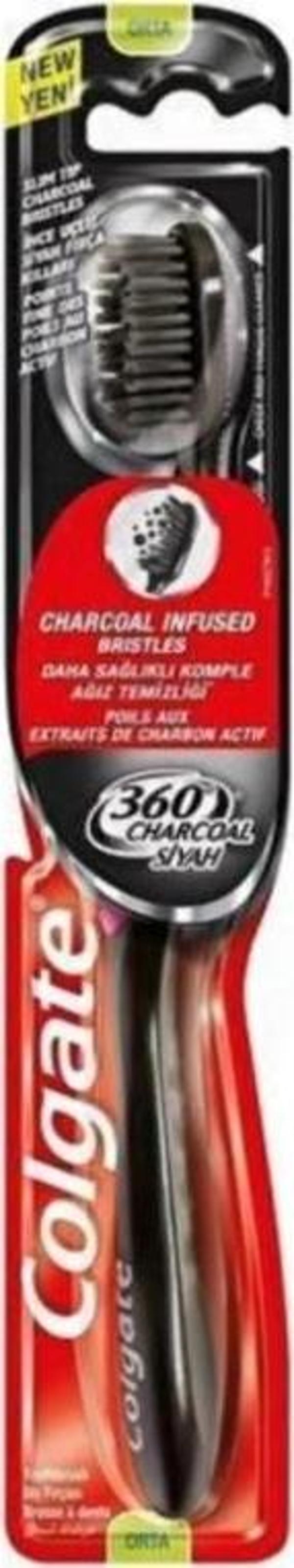 Colgate Diş Fırçası - 360° Siyah Charcoal - Image 1
