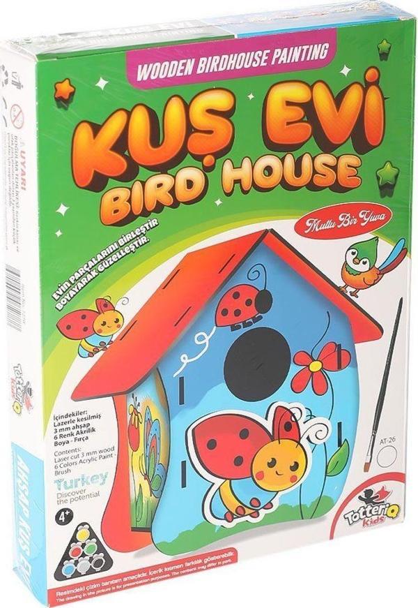 2788 Ahşap Kuş Evi -Totteriq Kız Erkek Çocuk Oyuncak Eğitici Oyuncaklar - Image 1