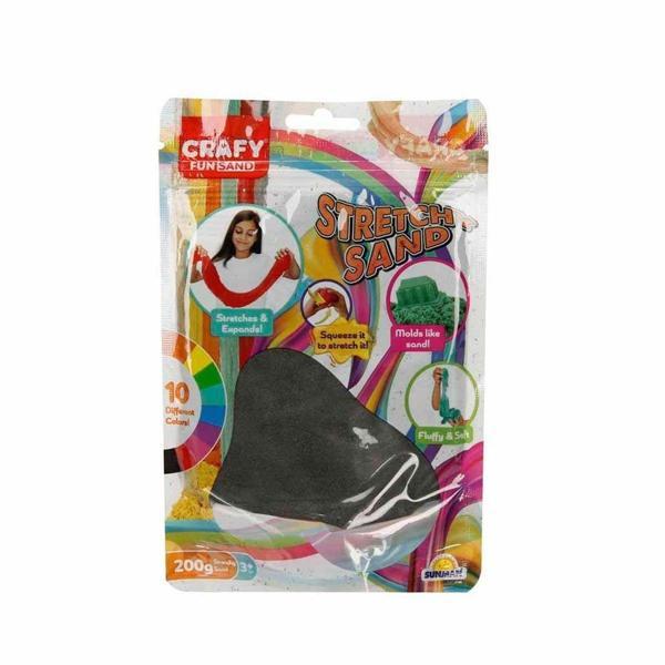 3607 Crafy Streç Oyun Kumu Siyah 200 g Kız Erkek Çocuk Oyuncak Eğitici Oyuncaklar - Image 1