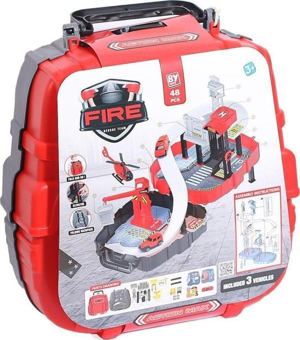 BP-620 ÇANTALI İTFAİYE YOL SET Kız Erkek Çocuk Oyuncak Eğitici Oyuncaklar - Image 1