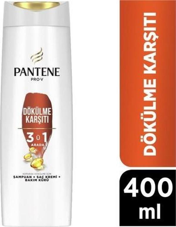 Pantene Şampuan 400 Ml 3 In 1  Dökülme Karşıtı - Image 1
