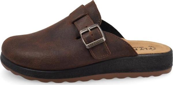 Erkek Terlik/ Panduf ( Ev ) 52 722 UL Fly Flot LEATHER MAN SLIPPER 2507-Dark Brown - Image 1