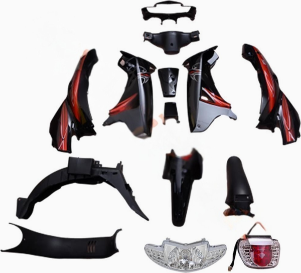 KAPORTA SET [SİYAH] [FAR+STOP+SİNYAL DAHİL] MONDIAL SFC - SFC MINI - Image 1