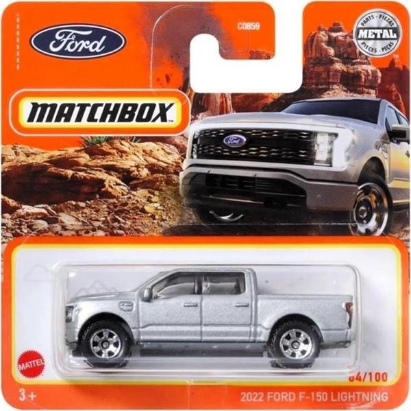 Matchbox 2022 Ford F-150 Lightning - Gri (1/64) 2022 Üretim - Image 1