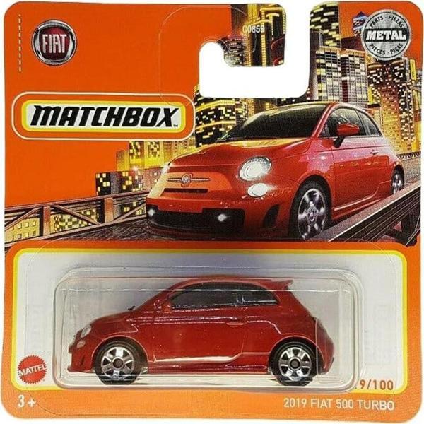 Matchbox 2019 Fiat 500 Turbo - Kırmızı (1/64) 2021 Üretim - Image 1