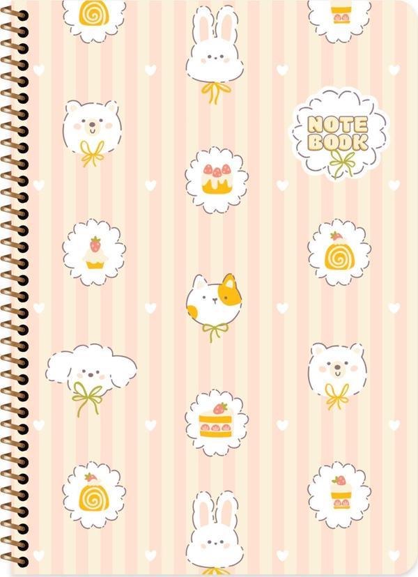 Keskin A4 Çizgili Karton Kapak Kawaii Defter - Köpek - Image 1