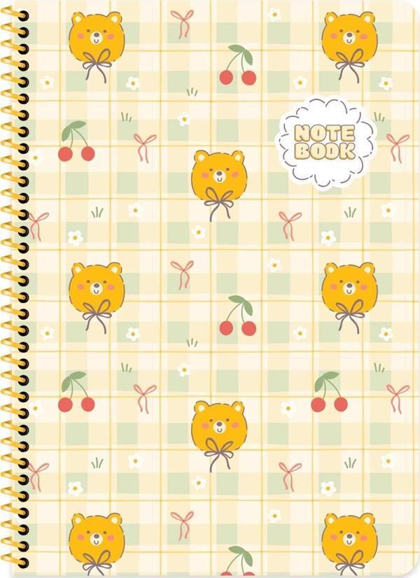 Keskin A4 Çizgili Karton Kapak Kawaii Defter - Ayıcık - Image 1