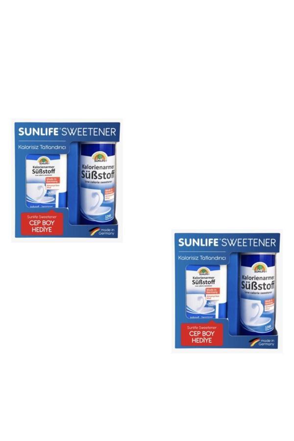 Sunlife Sweetener tatlandırıcı Cepboy Hediyeli 1200+300 (8697781960658) 2 Li Paket - Image 1