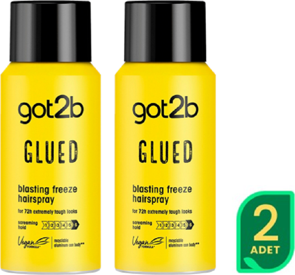 Schwarzkopf Got2B Glued  Seyahat Saç Spreyi 100ML X  2 ADET  - Image 1