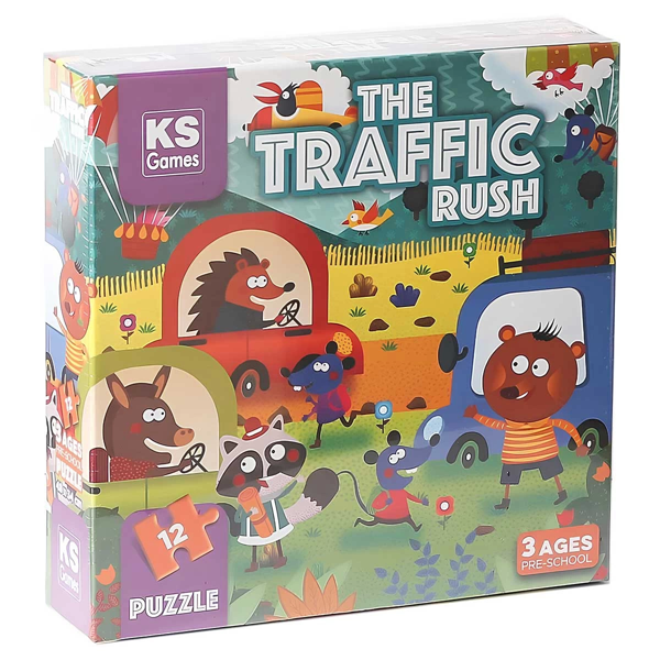 KS Games The Traffic Rush Pre-School Puzzle Kız Erkek Çocuk Oyuncak Eğitici Oyuncaklar - Image 1