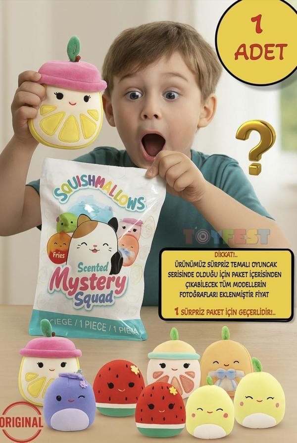 1 ADET Sürpriz Kokulu Squishmallows Mystery Squad Meyve Temalı Sürpriz Paket - 1 ADET - 13 CM - Image 1