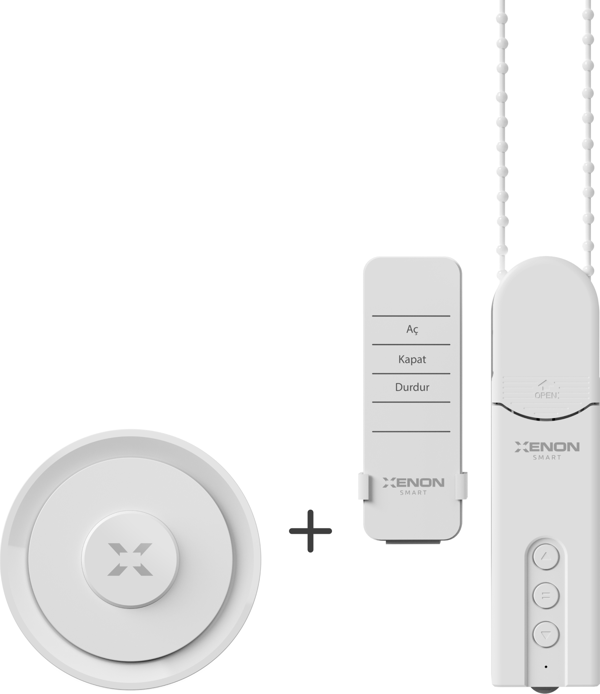 Xenon Smart Zigbee Bağlantılı Perde Motoru Uzaktan Kumandalı ve Zigbee 3.0 & Wi-Fi & Ble Akıllı Ev Gateway Hub Seti - Image 1