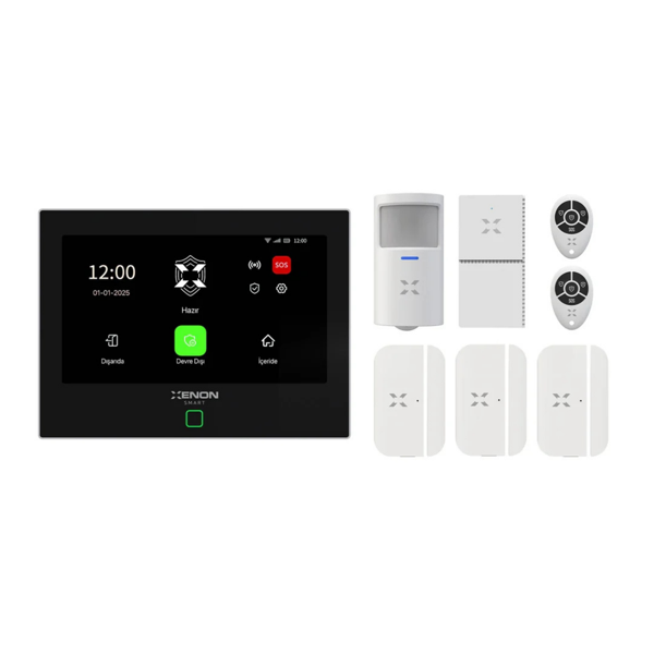 Xenon Smart Akıllı Alarm Güvenlik Kiti Dokunmatik Ekran Uzaktan Kumanda Kapı Pencere Hareket Sensörü X7570 - Image 1