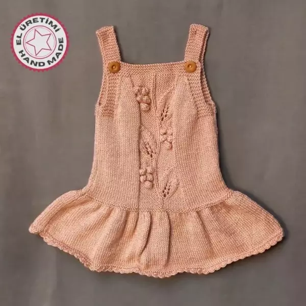 Uretti - Talia 8659 6199 El Örgüsü Kız Çocuk Jile Elbise - 2 Yaş - Image 1