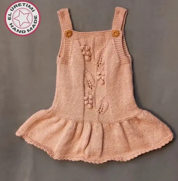 Uretti - Talia 8659 6199 El Örgüsü Kız Çocuk Jile Elbise - 2 Yaş - Image 1