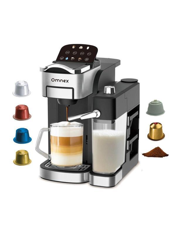 Omnex Ox-Pro II Kapsül Kahve ve Espresso Makinesi 20 Bar Basınç, Süt Köpürtücü, Latte & Cappuccino - Image 1