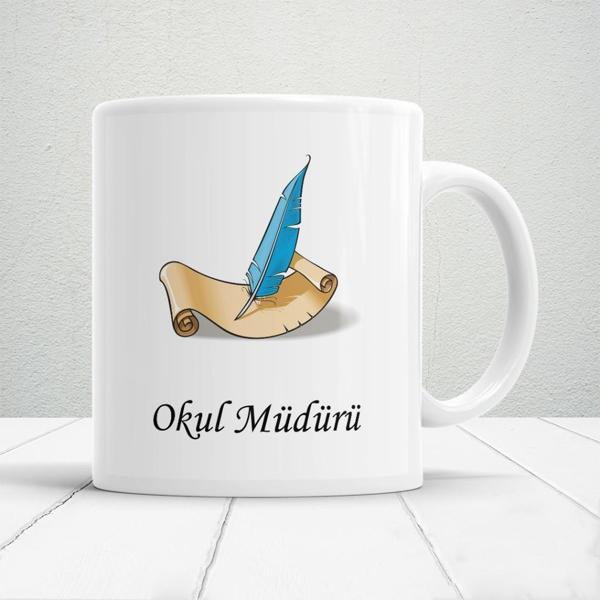 Okul Müdürü Yazılı Öğretmenler Günü Hediyelik Baskılı Kupa - Image 1