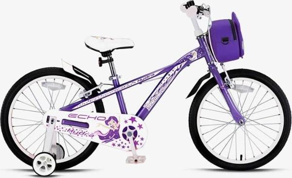 Kron Hydra 20 Jant 6-10 Yaş Kız Çocuk Bisikleti Denge Tekerlekli Çantalı Mor Renk Kız Çocuk Bisiklet - Image 1