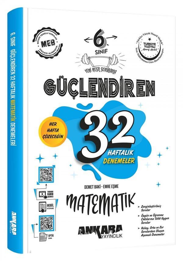 6. Sınıf Güçlendiren 32 Haftalık Matematik Kazanım Denemeleri 2026 - İş Bankası Kültür Yayınları - Image 1