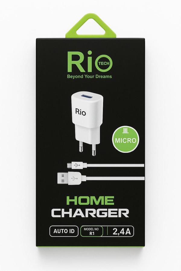 Rio Tech 2.4A Micro Usb Şarj Cihazı-R1 - Image 1