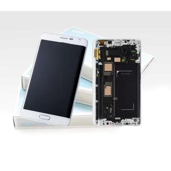 Samsung Uyumlu Galaxy Note 4 Edge N915 Lcd Ekran Dokunmatik Beyaz Servis Gh97-16636B - Image 1