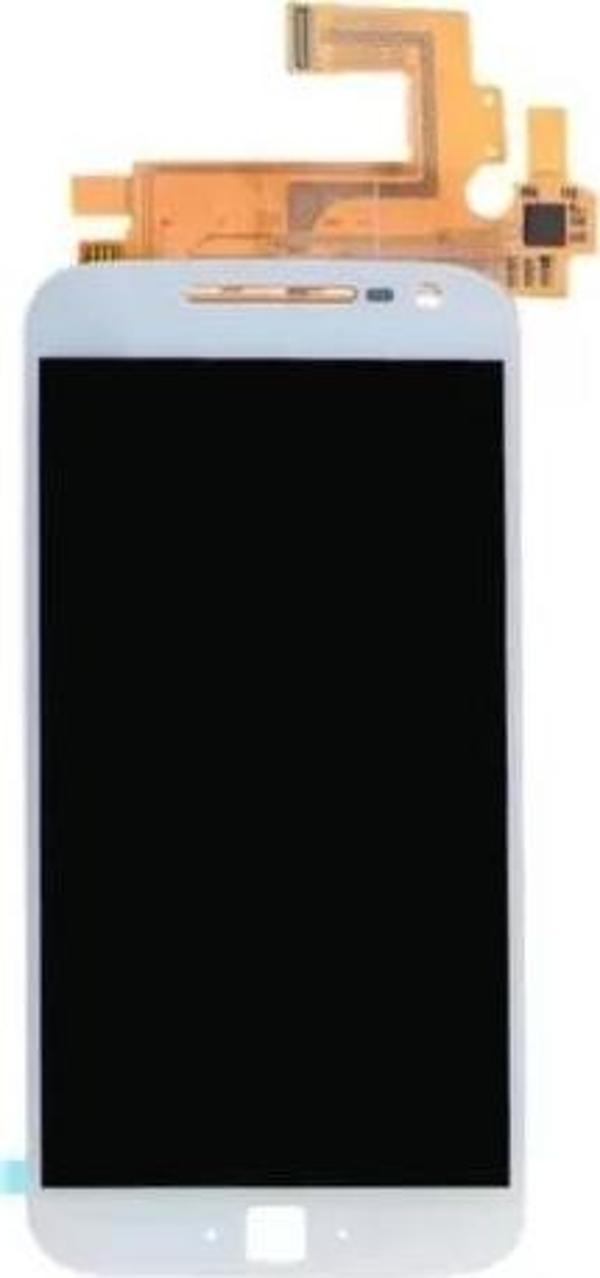 Motorola Uyumlu Moto G4 Plus Lcd Ekran Dokunmatik Beyaz Çıtasız - Image 1