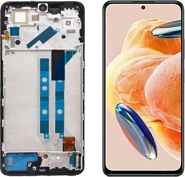 Xiaomi Uyumlu Redmi Note 12 Pro 4G Lcd Ekran Dokunmatik Siyah Çıtalı OLED - Image 1