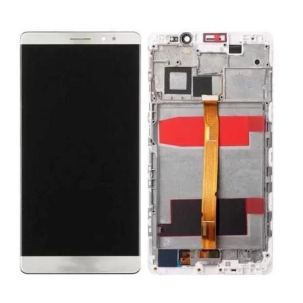 Huawei Uyumlu Mate 8 Lcd Ekran Dokunmatik Beyaz Çıtalı - Image 1