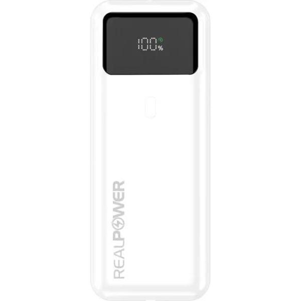 Realpower 20000Mah 22.5W Taşınabilir Beyaz Powerbank Rp-Pb2W - Image 1