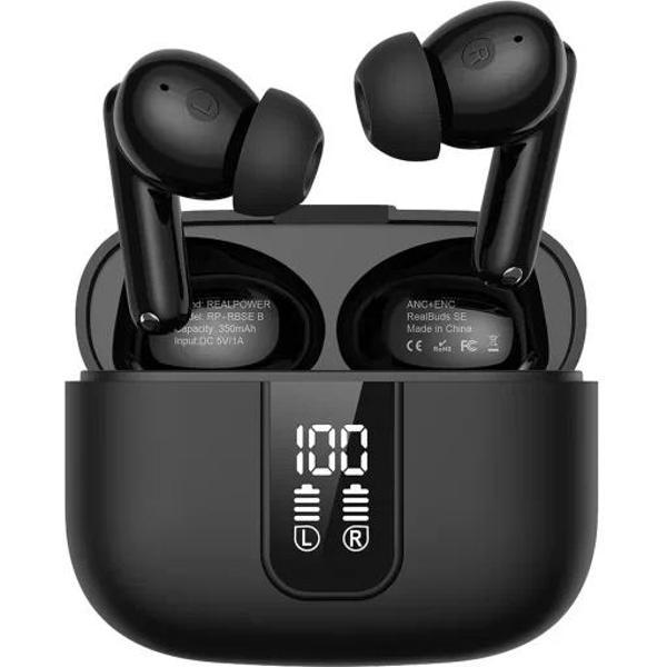 Realpower Realbuds Se Anc + Enc Gürültü Önleyici Gerçek Kablosuz Tws Siyah Bluetooth Kulaklık Rp-Rbs - Image 1