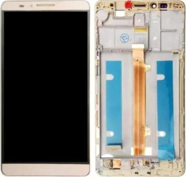 Huawei Uyumlu Mate 7 Lcd Ekran Dokunmatik Gold Çıtalı - Image 1