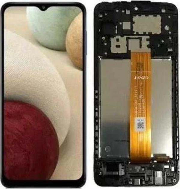Samsung Uyumlu Galaxy A12 A125 Lcd Ekran Dokunmatik Siyah Servis Çıtalı Gh82-24491A - Image 1