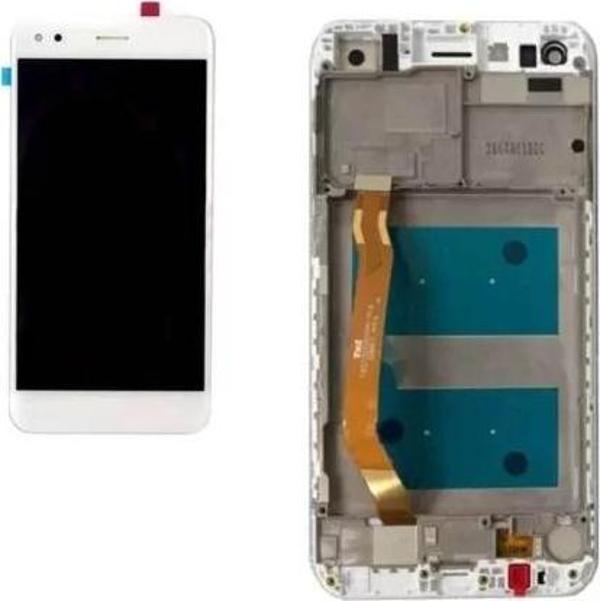 Huawei Uyumlu P9 Lite Mini Lcd Ekran Dokunmatik Beyaz Çıtalı - Image 1