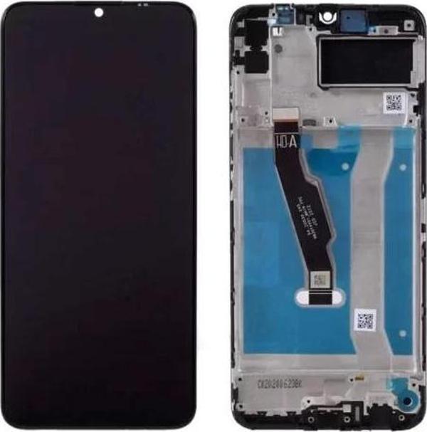 Huawei Uyumlu Y6P Lcd Ekran Dokunmatik Siyah Çıtalı - Image 1